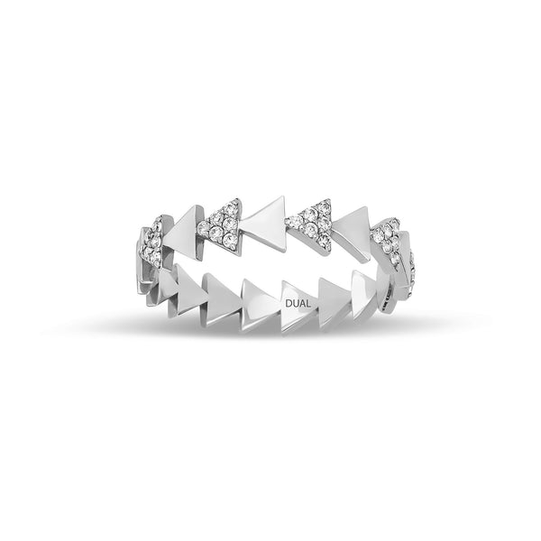 Triangolo - 14K Gold Triangle Diamond Ring – Dual Jewellery