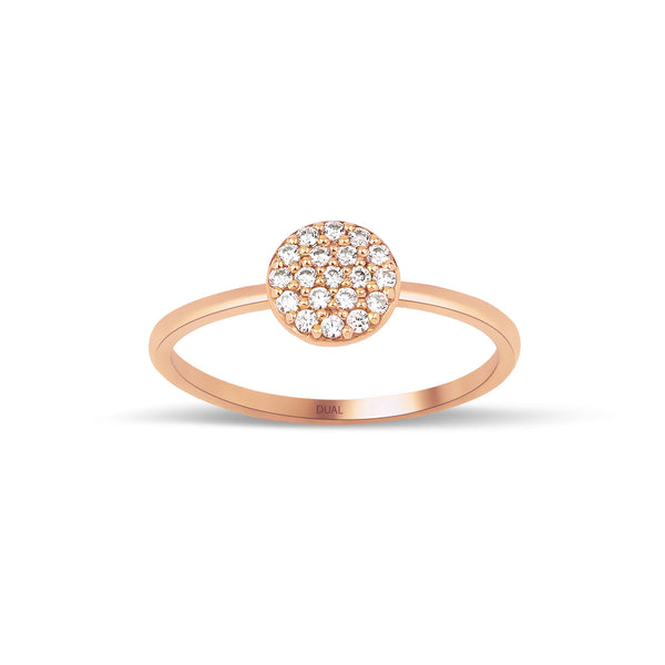 Senso - 14K Gold Round Diamond Ring