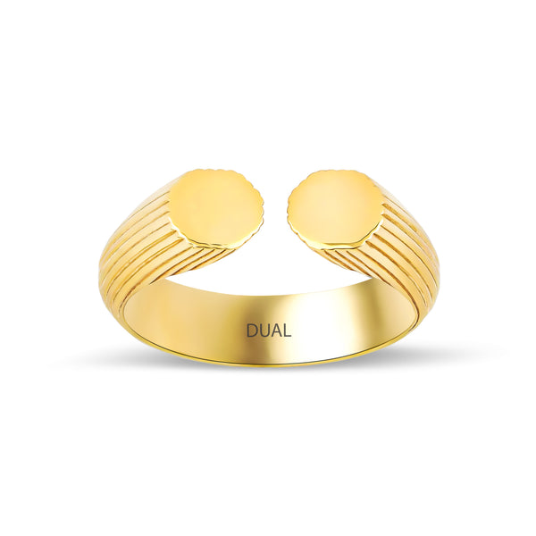 Gemelli - 14K Gold Double Headed Ring