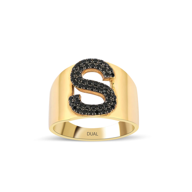 VSHINE FASHION JEWELLERY Adjustable Stylish Initial Alphabet Letter S  Diamond Studded Heart Ring Fancy American Diamond Free Size Gold Plated  Fashion Jewellery for Women and Girls - VSFR1019G_S : Amazon.in: Fashion
