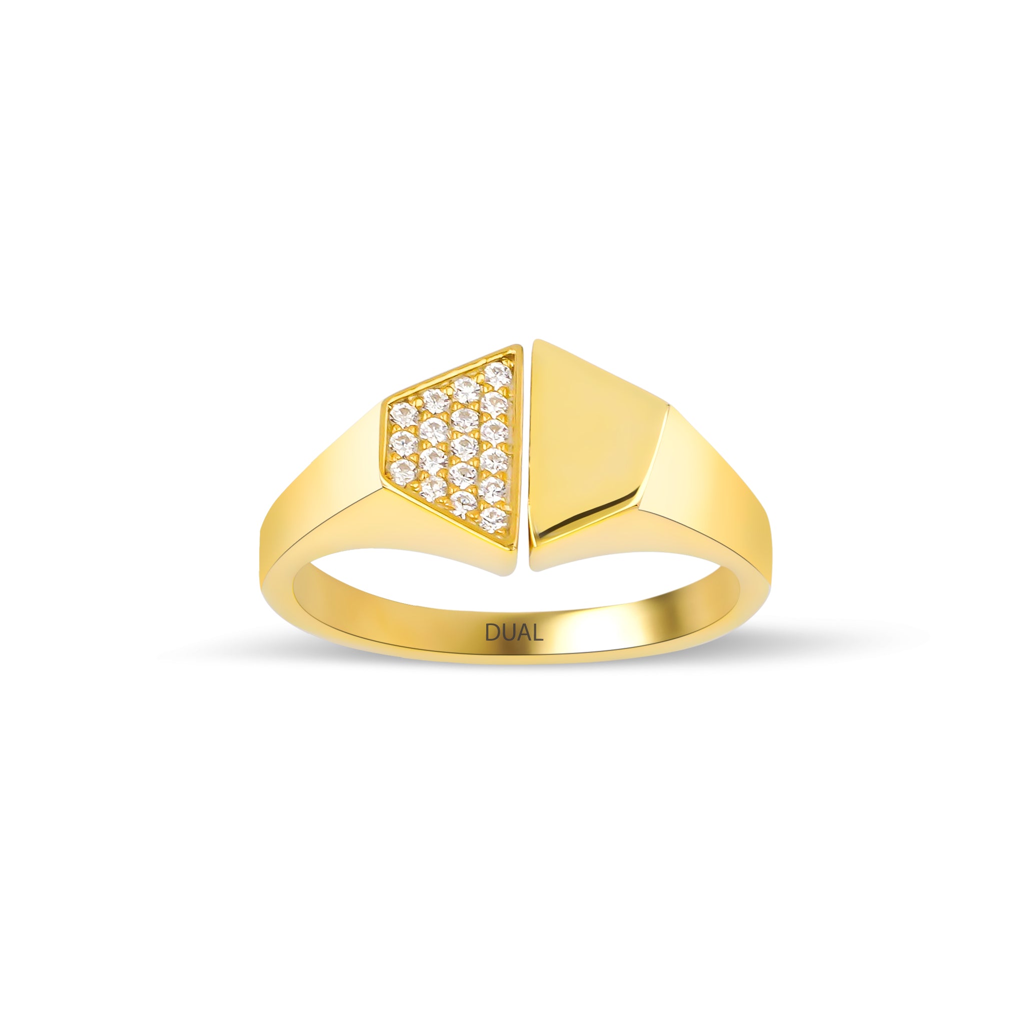 14K Yellow Gold Small Diamond Ring Size 6.75 Circa 1970 - Colonial Trading  Company