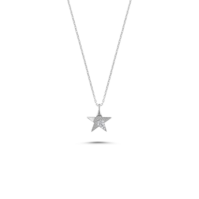 Stella - 14K Gold Star Diamond Necklace