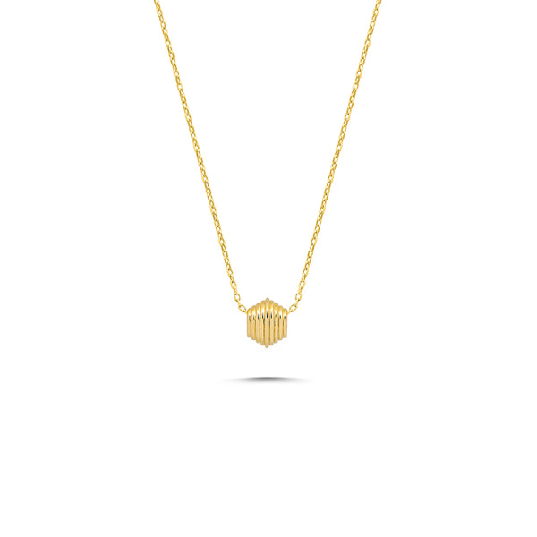 Mio - 14K Gold Textured Necklace