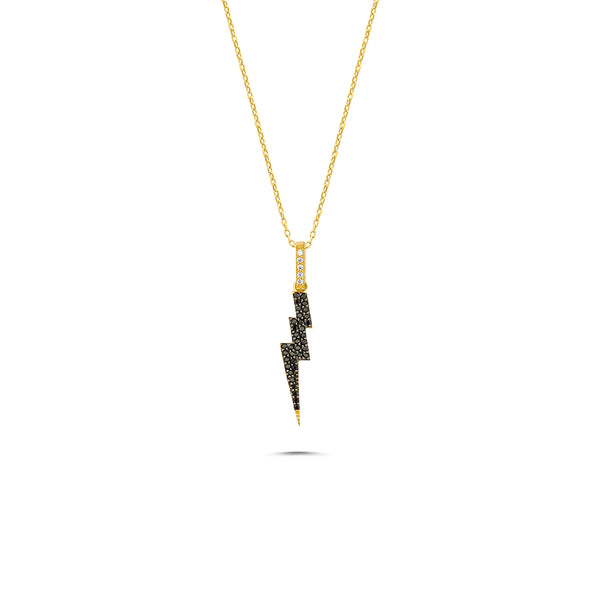 Fulmine - 14K  Gold Lightning Diamond Necklace