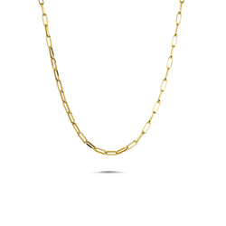 14K Gold Chain Paper Clip Necklace 1