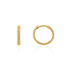 Sempre - 14K Gold Textured Hoop Earrings